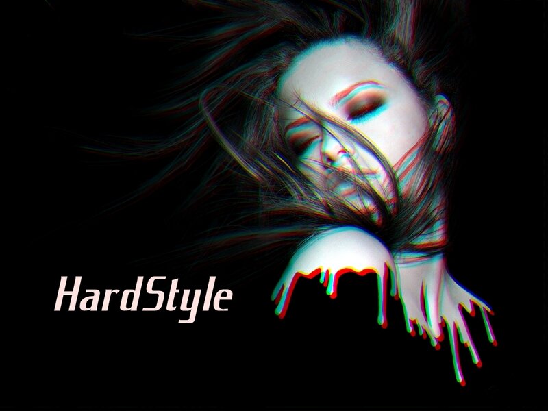 Woman with Glowing Hair — Black, Dramatic