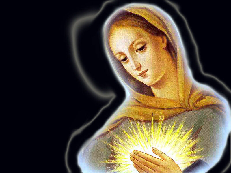 Woman with Glowing Heart — Yellow