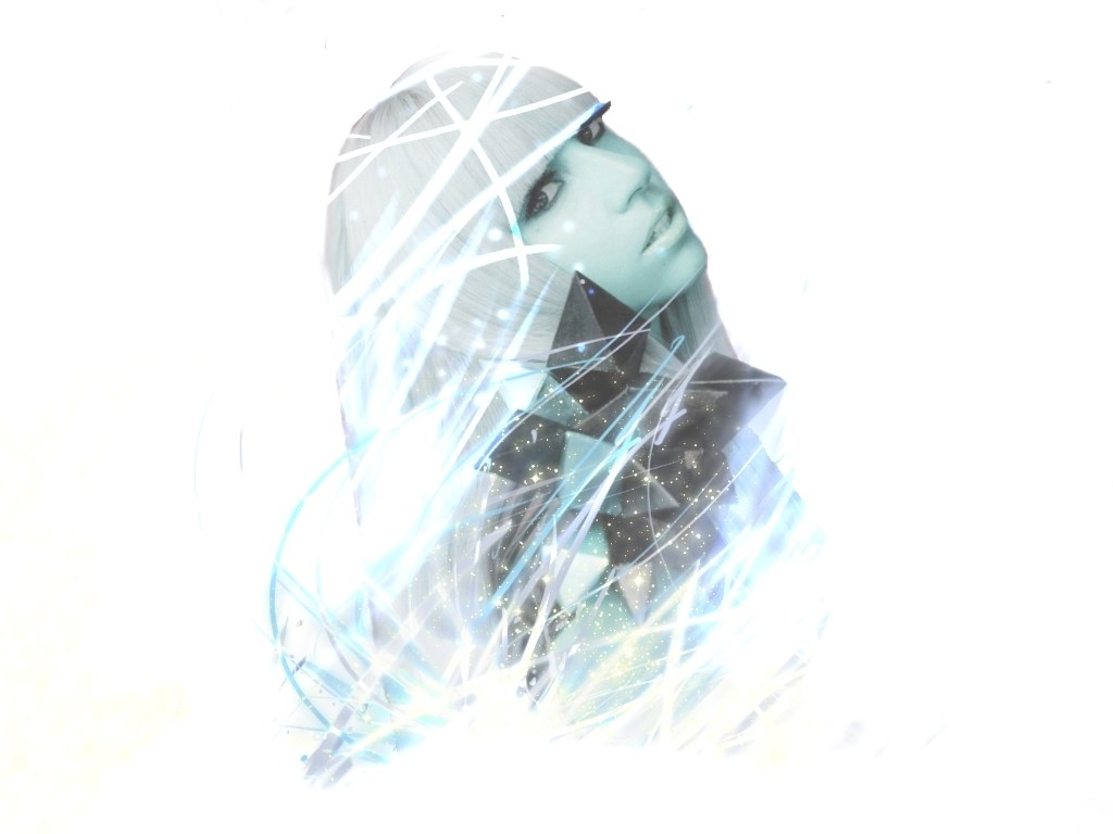 woman with glowing light effects