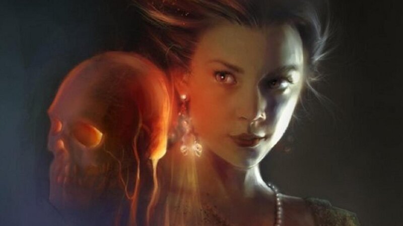 Woman with Glowing Skull — Orange