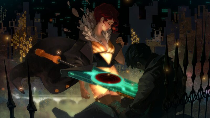 Woman with Glowing Sword — Black, Dramatic, Night, Digital Art