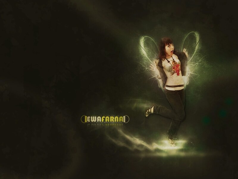 woman with glowing wings