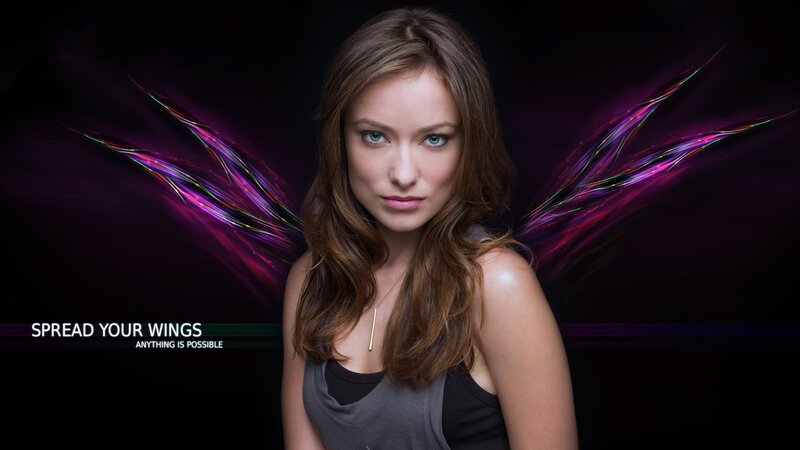 woman with glowing wings