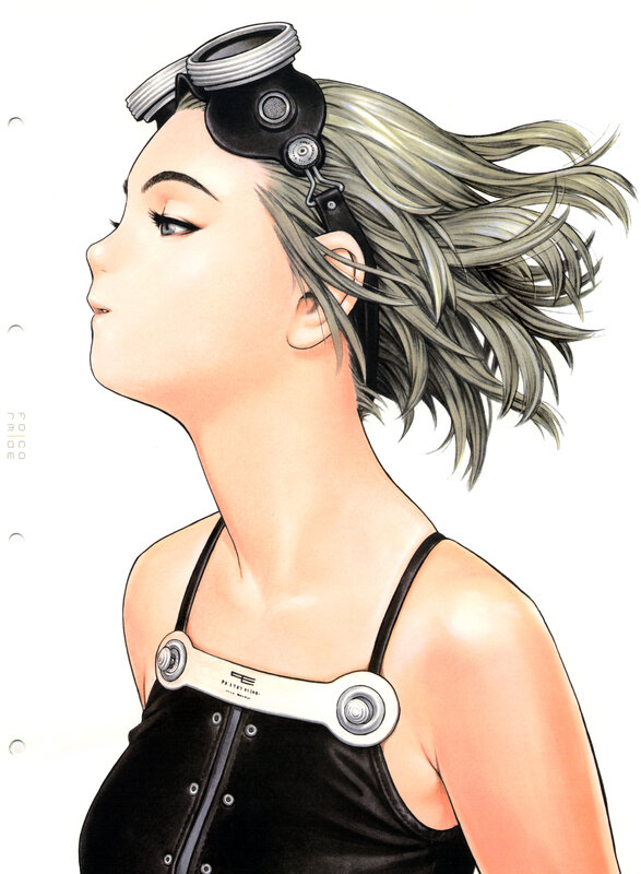 Woman with Goggles — Black, Calm