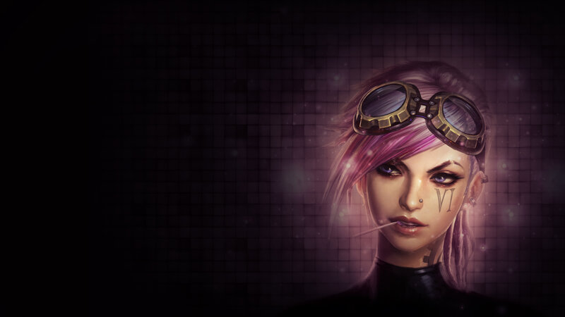 Woman with Goggles — Purple