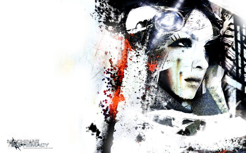Woman with Goggles — White
