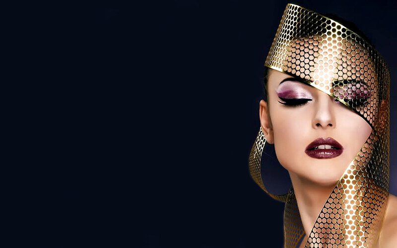 Woman with Gold Headpiece — Black