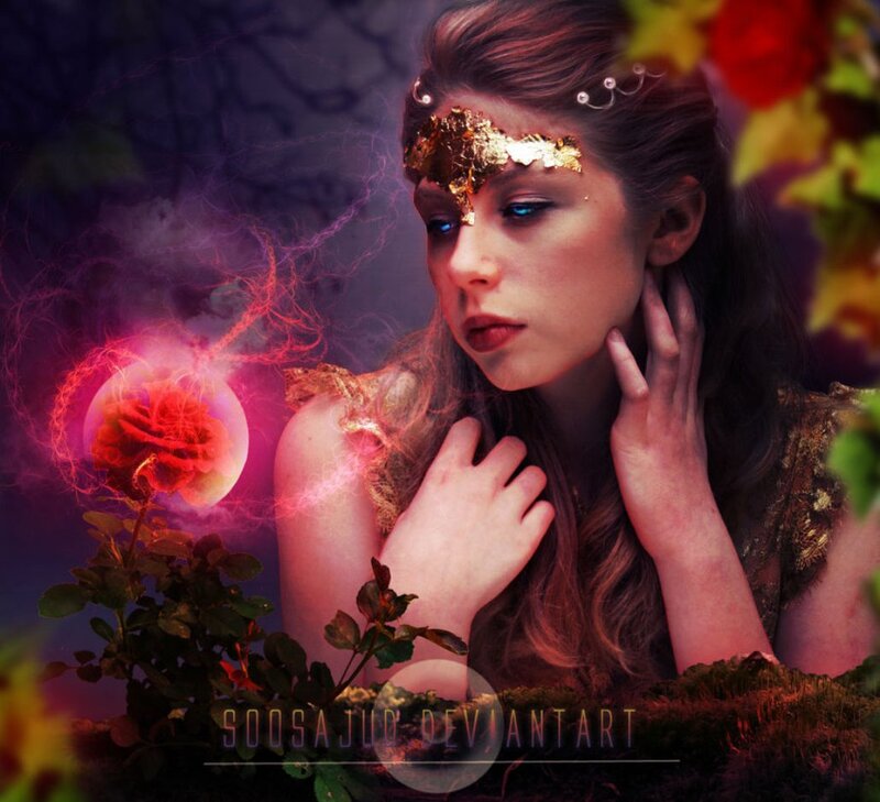 Woman with Golden Crown — Purple