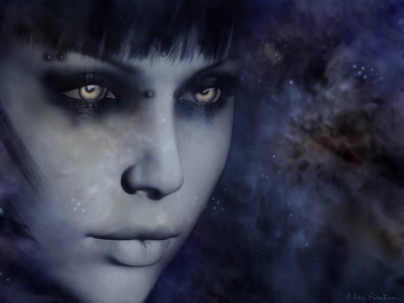 Woman with Golden Eyes — Blue