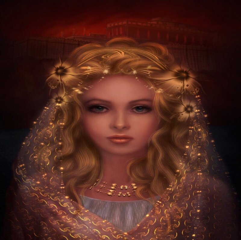 Woman with Golden Hair — Gold, Dramatic