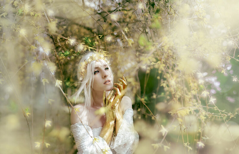 Woman with Golden Hands — Gold