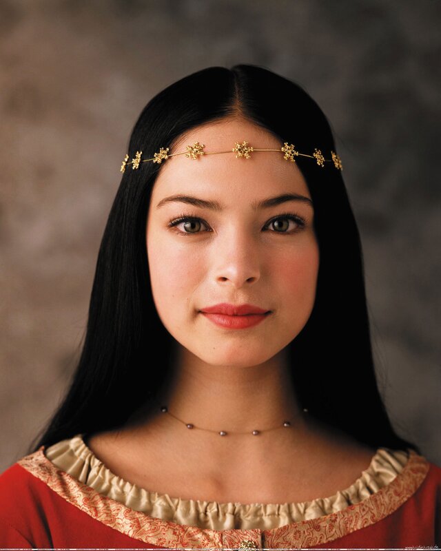 woman with golden headband