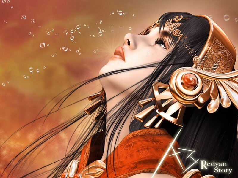 woman with golden headpiece