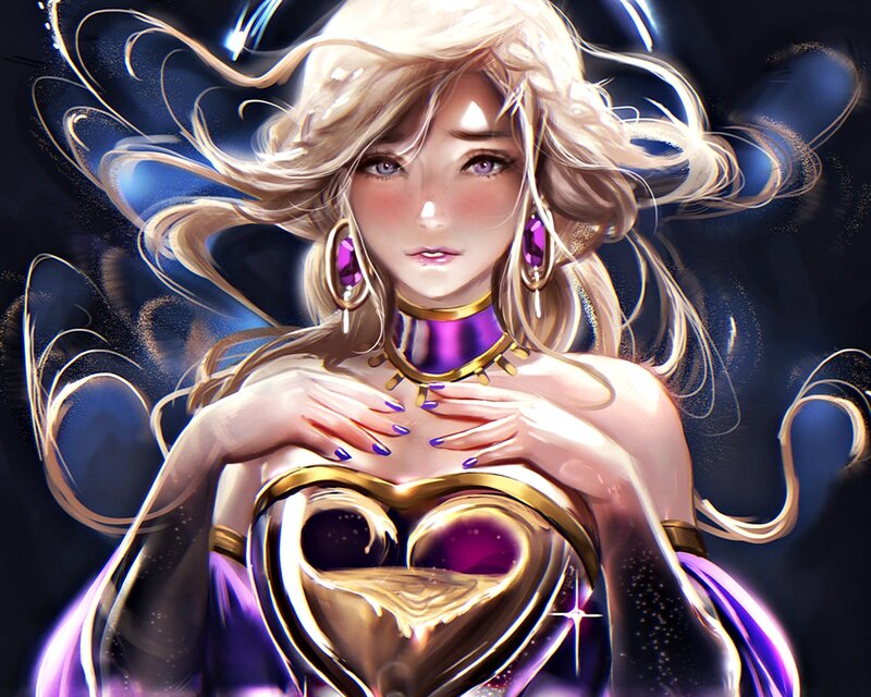 Woman with Golden Heart