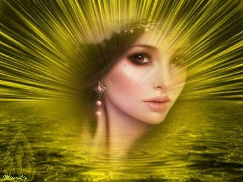 Woman with Golden Light — Yellow