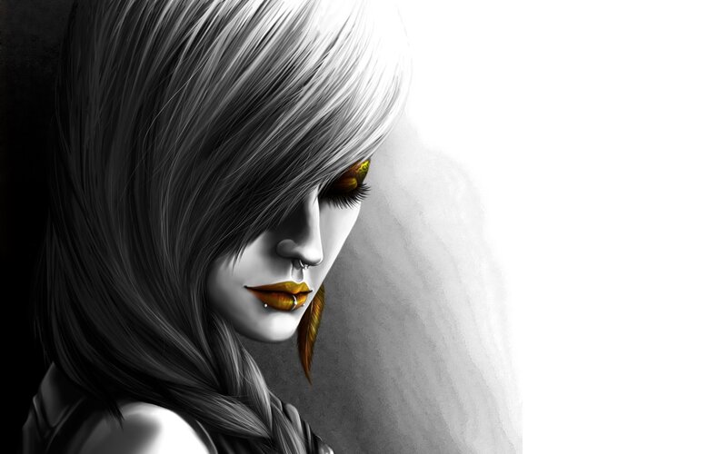 woman with golden makeup