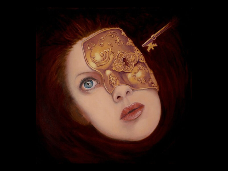 Woman with Golden Mask — Gold
