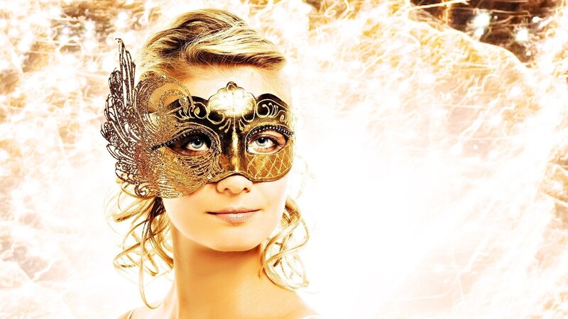 woman with golden mask