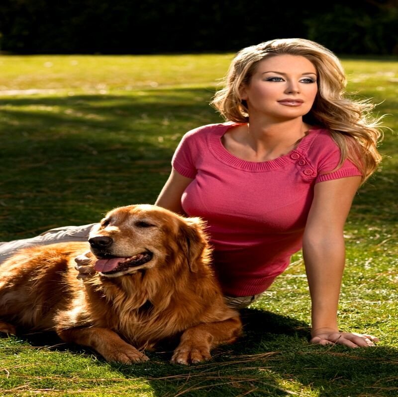 Woman with Golden Retriever