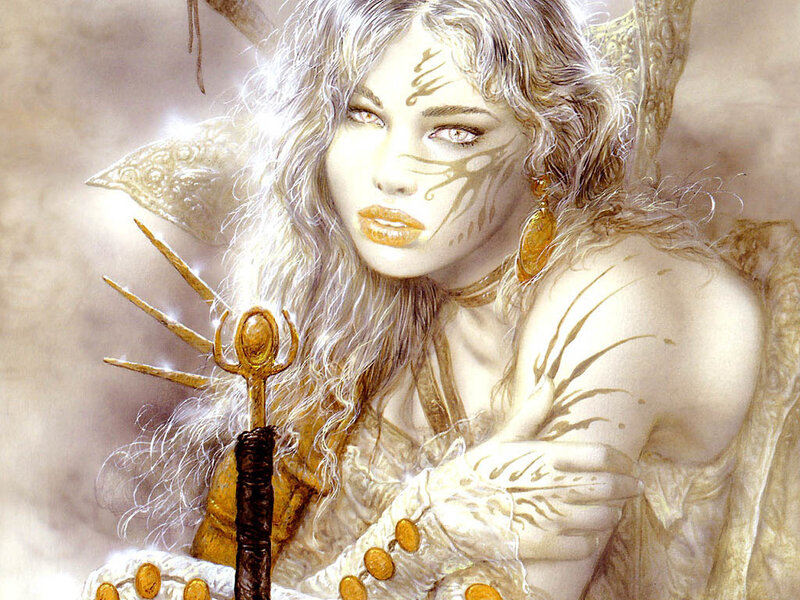 Woman with Golden Staff