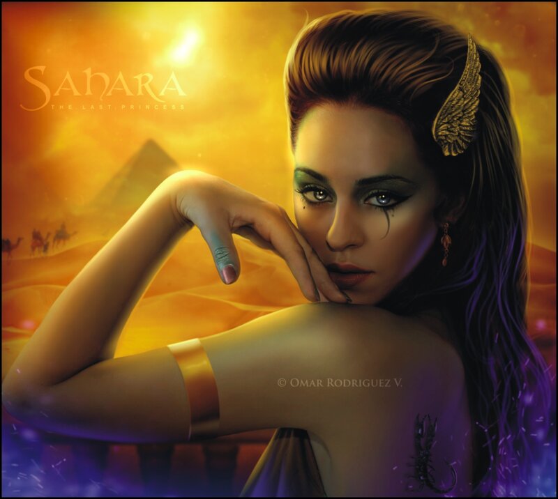 Woman with Golden Wings — Gold, Dramatic, Sunset