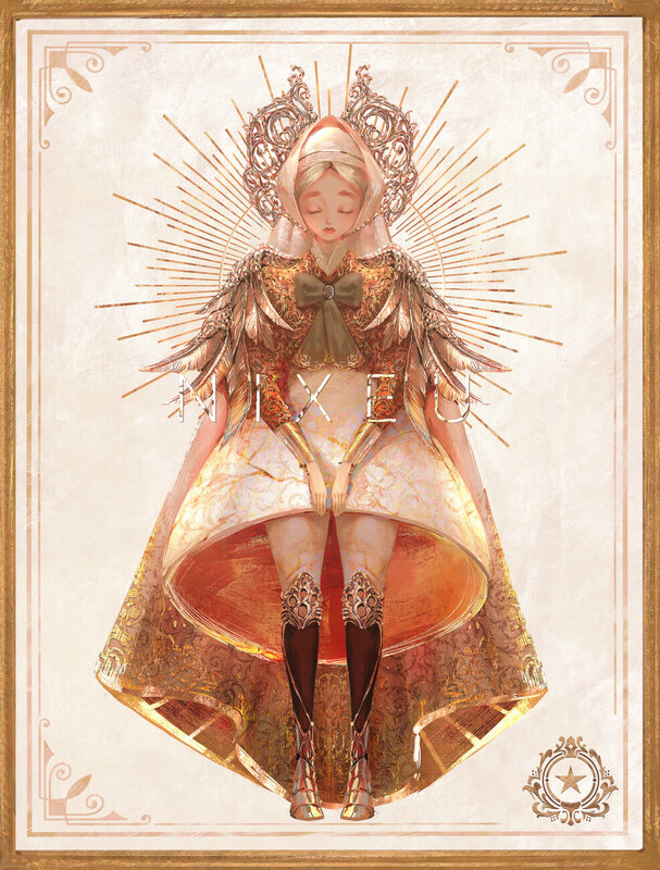 Woman with Golden Wings — Gold, Serene, Digital Art