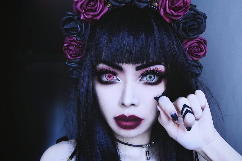 Woman with Goth Makeup — Black, Dramatic