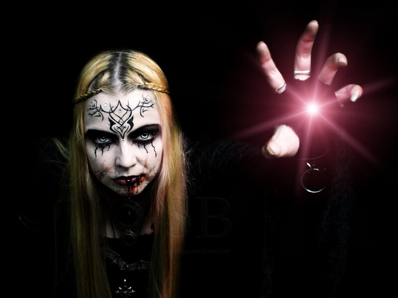 Woman with Gothic Makeup — Black, Dramatic