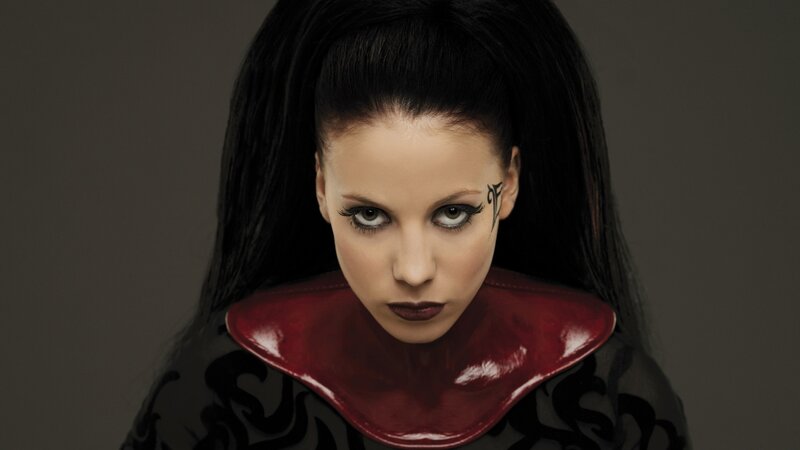 woman with gothic makeup