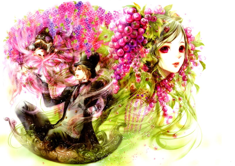Woman with Grapes and Man