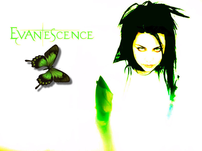 Woman with Green Butterfly