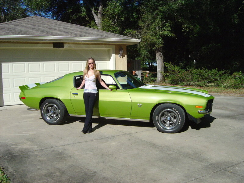 Woman with Green Car — Calm