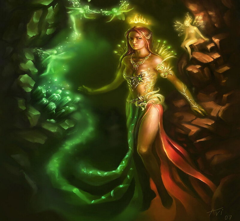 Woman with Green Energy