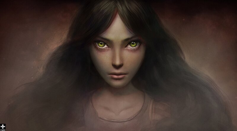 woman with green eyes