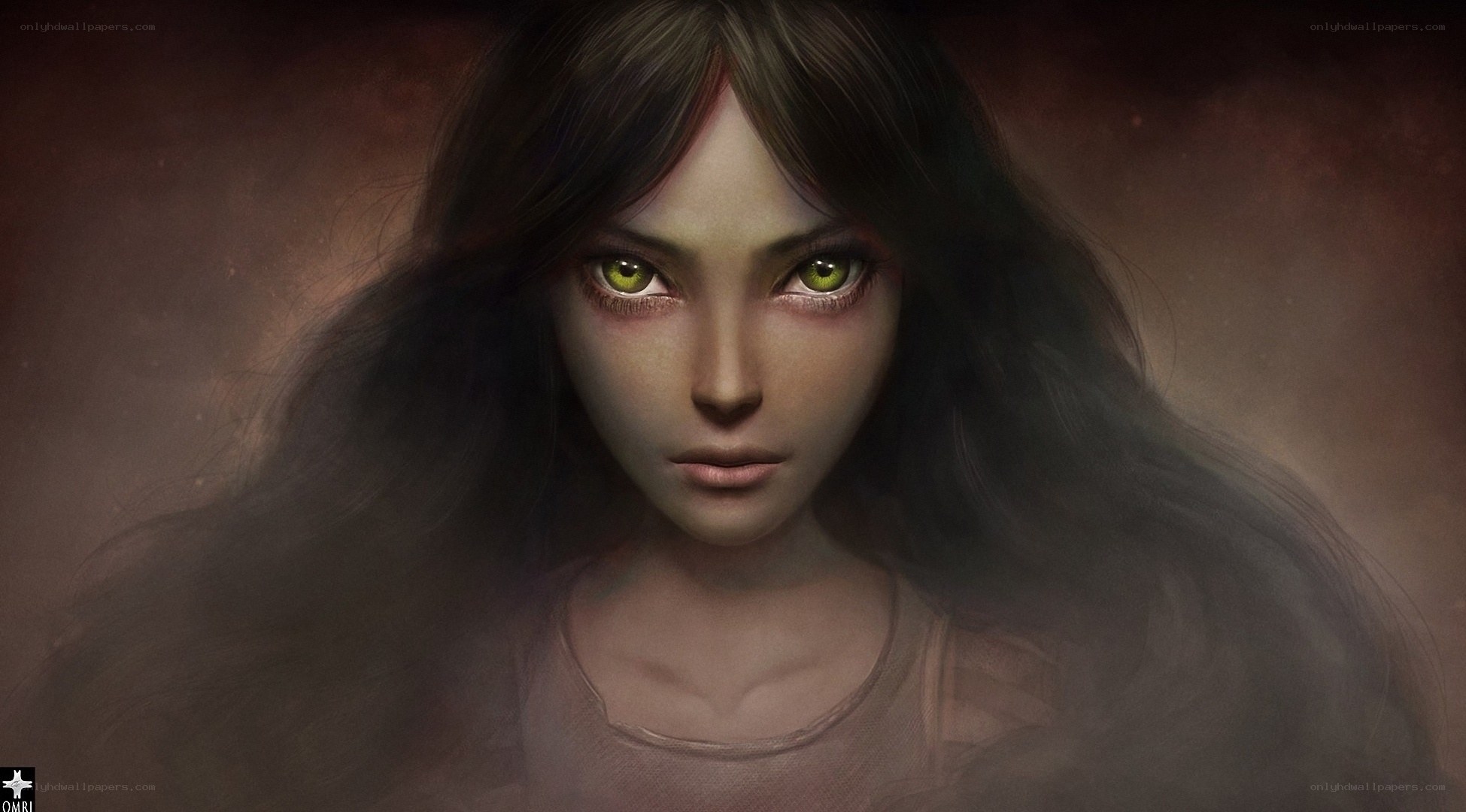 woman with green eyes