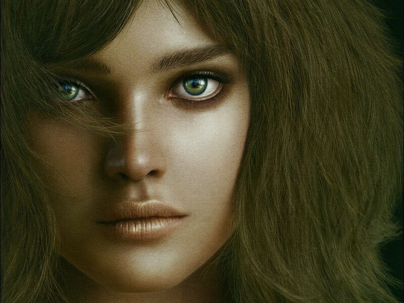 woman with green eyes