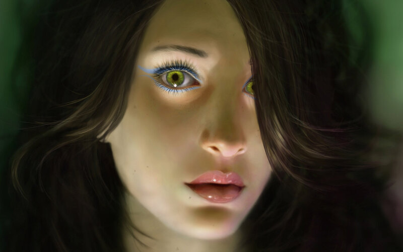 woman with green eyes