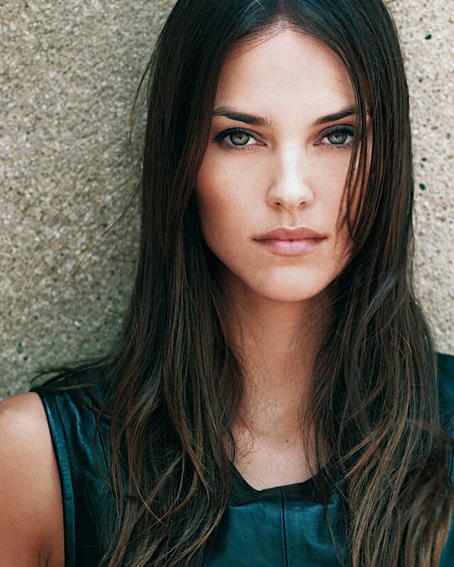 woman with green eyes and dark hair