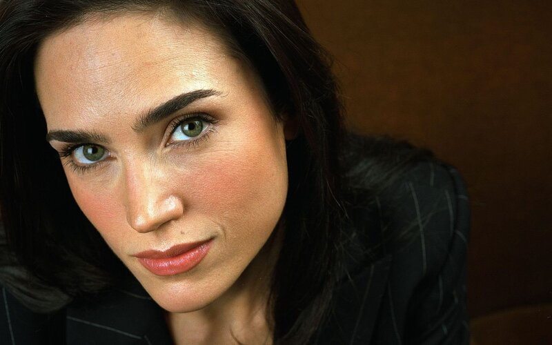 Woman with Green Eyes — Black, Serious, Photograph