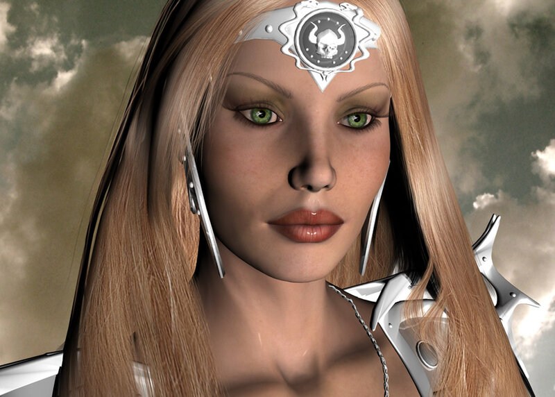 Woman with Green Eyes — Blonde, Dramatic
