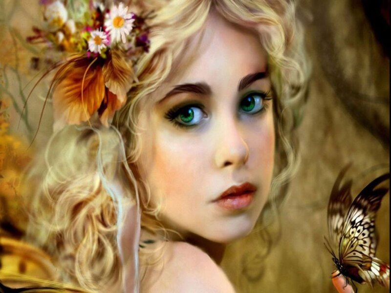 Woman with Green Eyes — Blonde