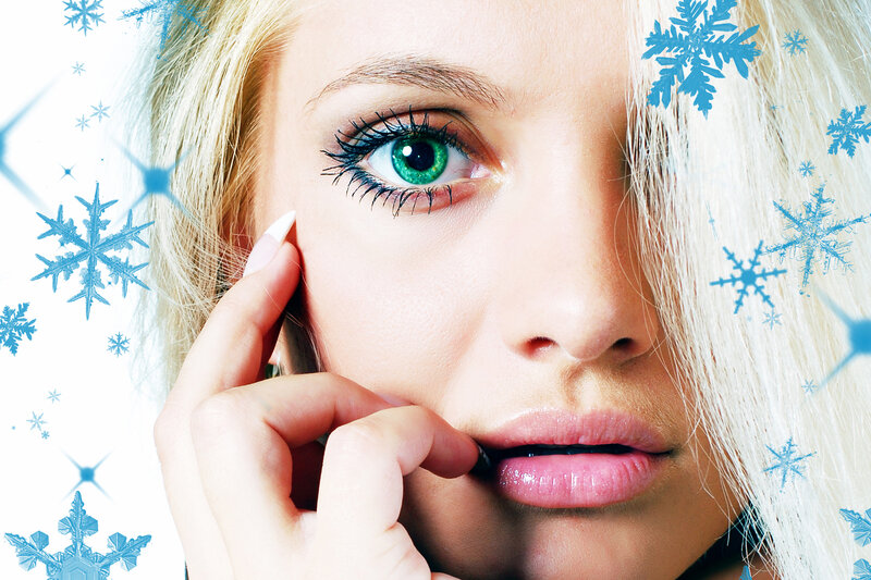 Woman with Green Eyes — Blue, Cold