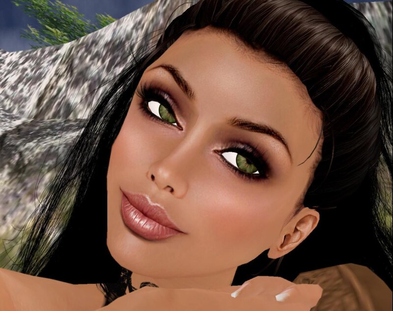 Woman with Green Eyes — Brown, Calm, 3d Render