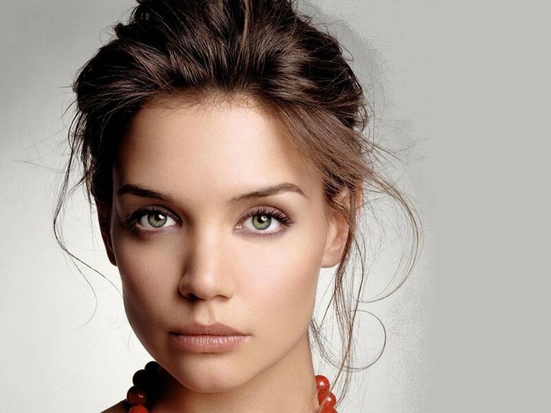 Woman with Green Eyes — Brown, Neutral, Photograph, Beads