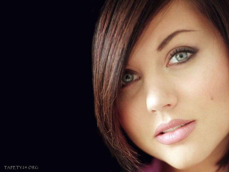 Woman with Green Eyes — Brown, Neutral, Photograph, Hair
