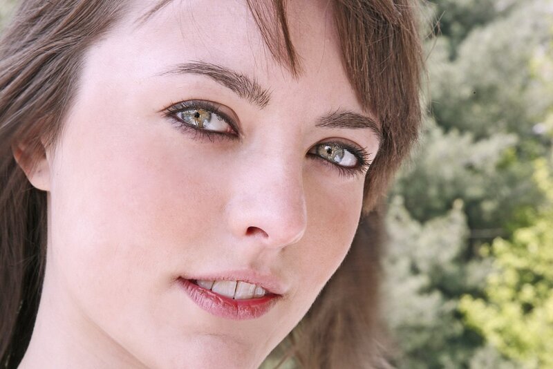 Woman with Green Eyes — Calm, Afternoon, Photograph, Trees