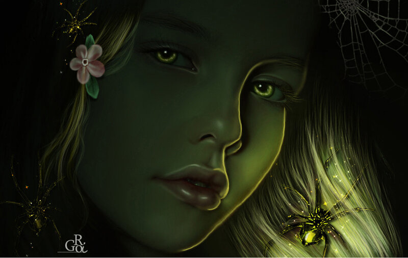 Woman with Green Eyes — Dark