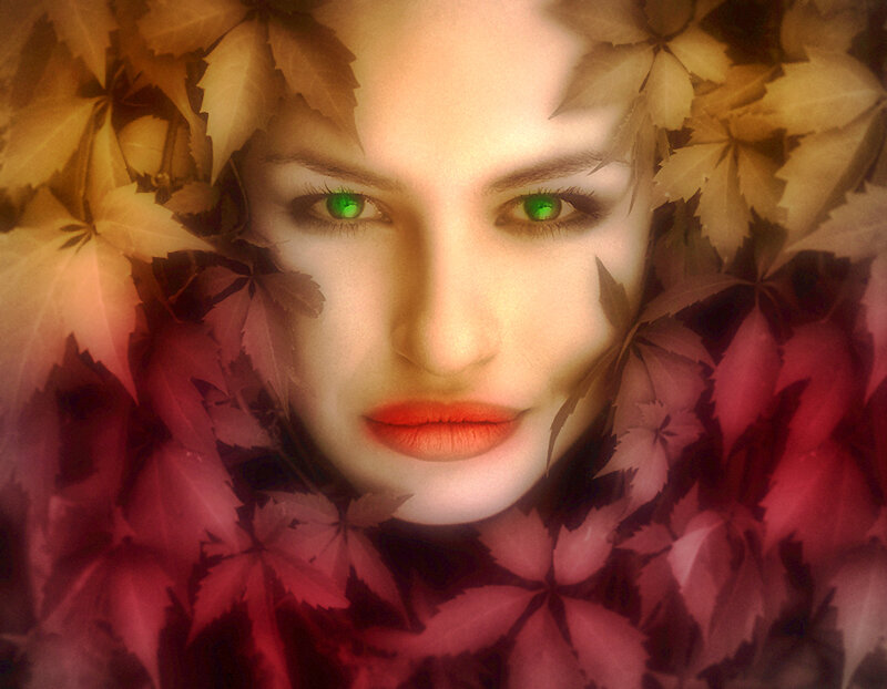 Woman with Green Eyes — Dramatic, Autumn