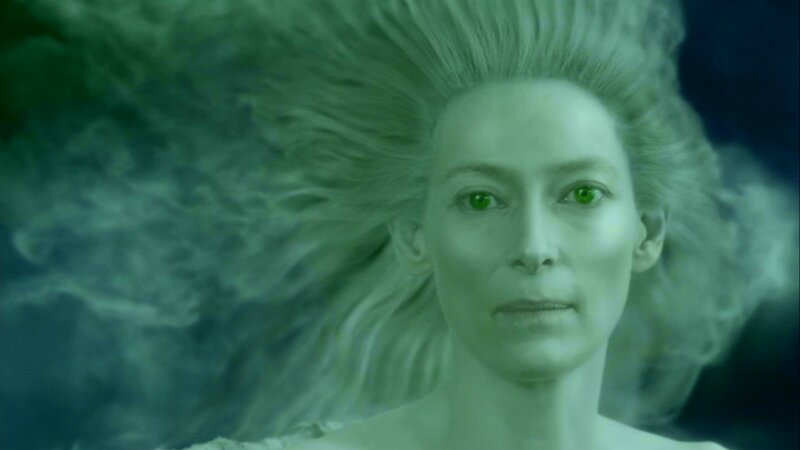 Woman with Green Eyes — Dramatic, Digital Art, Hair, Smoke