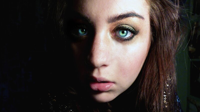 Woman with Green Eyes — Dramatic, Photograph, Makeup, Hair